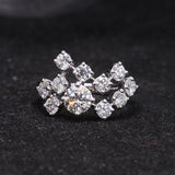 1.5CTW ROUND MOISSANITE ENGAGEMENT RING 18K WHITE GOLD FOR WOMEN