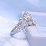 1.5ctw Round Moissanite Engagement Ring 18k White Gold for Women