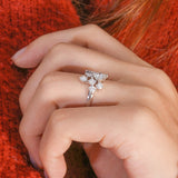 1.5ctw Round Moissanite Engagement Ring 18k White Gold for Women