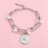 Charm Pearl Bracelet Bangle for Women Chain Women's Jewelry