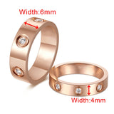 Natural Zircone Ring for Women Titanium Wedding Engagement Jewelry