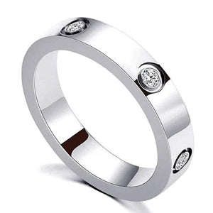 Natural Zircone Ring for Women Titanium Wedding Engagement Jewelry