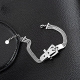 Multi-Layer Gold Belt Strap Bangle Bracelet Women Charm Jewelry