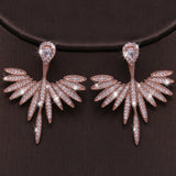 Luxury Marquise Flower Zircon Drop Earring Mirco Paved Wedding Jewelry