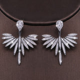 Luxury Marquise Flower Zircon Drop Earring Mirco Paved Wedding Jewelry