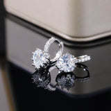 Eternity Love Wedding Set Women Ring/Earring/Necklace Silver