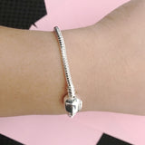 Snake Chain DIY Charm Bracelet for Women 925 Sterling Silver Jewelry