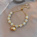 Unique Golden Shell Pendant Bracelet for Women Beads Jewelry