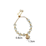 Unique Golden Shell Pendant Bracelet for Women Beads Jewelry