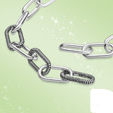 Luxury Chain Silver Necklace Bracelet for Women Jewelry