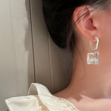 Transparent Unique Acrylic Earrings For Women Temperament Jewelry