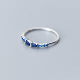 Genuine Blue Gemstone 925 Sterling Silver For Women Jewelry