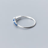 Genuine Blue Gemstone 925 Sterling Silver For Women Jewelry