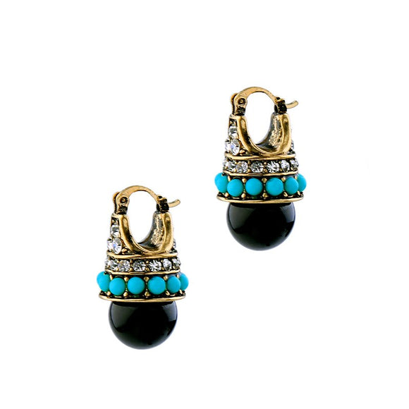 Ethnic Acrylic Stud Earring Women Antique Gold Bohemia Wedding Jewelry