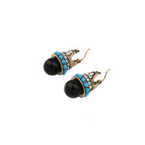 Ethnic Acrylic Stud Earring Women Antique Gold Bohemia Wedding Jewelry