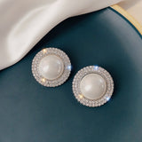 Natural Freshwater Pearl Stud Earrings for Women Wedding Jewelry