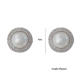 Natural Freshwater Pearl Stud Earrings for Women Wedding Jewelry