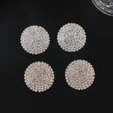 Shiny Full Rhinestone Stud Earrings For women Party Wedding Jewelry