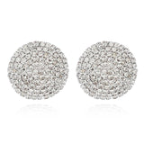 Shiny Full Rhinestone Stud Earrings For women Party Wedding Jewelry