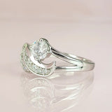 Angel Wings Zircon Gemstone Women's Ring Silver Jewelry Jewelry