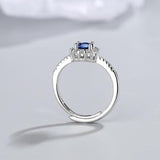 Blur Sapphire Adjustable Ring 925 Sterling Silver Woman Engagement Jewelry