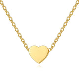 Heart Pendant Chain Necklace For Women Stainless Steel Jewelry Collar