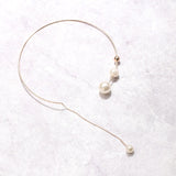 Elegant White Pearl Chain Necklace For Women Wedding Jewelry Collar