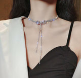 Elegant White Pearl Chain Necklace For Women Wedding Jewelry Collar