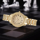 Luxury Inlaid Diamond Watche Watch Women Gold WristWatche Bracelet Jewelry