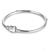 Snake Chain DIY Charm Bracelet for Women 925 Sterling Silver Jewelry