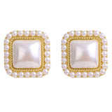 Unique Retro Pearl Stud Earrings for Women Party Wedding Jewelry