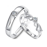 Romantic Heart  Engagement Ring Women Couple Jewelry