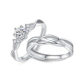 Romantic Heart  Engagement Ring Women Couple Jewelry