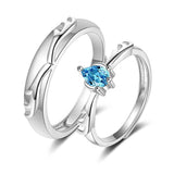 Romantic Heart  Engagement Ring Women Couple Jewelry