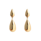 Luxury Water Drop  Dangle Earrings Long Metal Wedding Jewelry Pendant