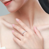 Dazzling White Sapphire Ring For Women 925 Silver Wedding Jewelry