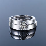 Romantic Heart  Engagement Ring Women Couple Jewelry