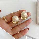 Unique Retro Pearl Stud Earrings for Women Party Wedding Jewelry