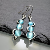 Natural Gemstone Hook Dangle Earrings for Women Wedding Jewelry