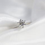 1 Ct D Moissanite Wedding Ring For Women 18K White Gold Jewelry