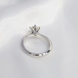 1 Ct D Moissanite Wedding Ring For Women 18K White Gold Jewelry