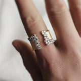 Vintage White Sapphire Gemstone Ring Engagement Women Jewelry