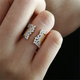 Vintage White Sapphire Gemstone Ring Engagement Women Jewelry