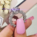 Luxury Retro Sapphire Engagement Ring for Women Party Gift Jewelry