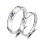 Romantic Heart  Engagement Ring Women Couple Jewelry