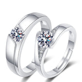 Romantic Heart  Engagement Ring Women Couple Jewelry