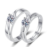 Romantic Heart  Engagement Ring Women Couple Jewelry