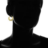 Luxury Hoope Earrings 14K Solid Gold For Women Wedding Jewelry