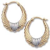 Luxury Hoope Earrings 14K Solid Gold For Women Wedding Jewelry