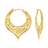 Luxury Hoope Earrings 14K Solid Gold For Women Wedding Jewelry